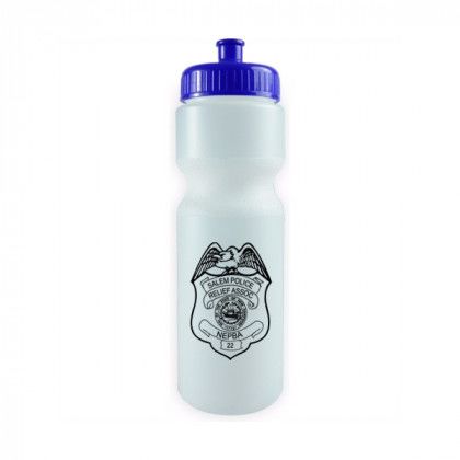 Frost with Blue Lid 28 oz. Sports Bottle - BPA Free | Cheap Company Logo Water Bottles